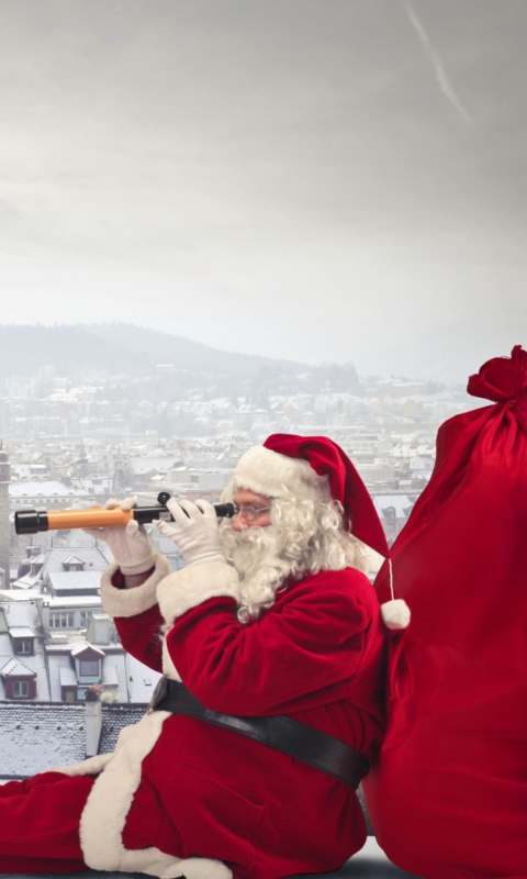 Обои Santa Claus Is Coming To Town 480x800