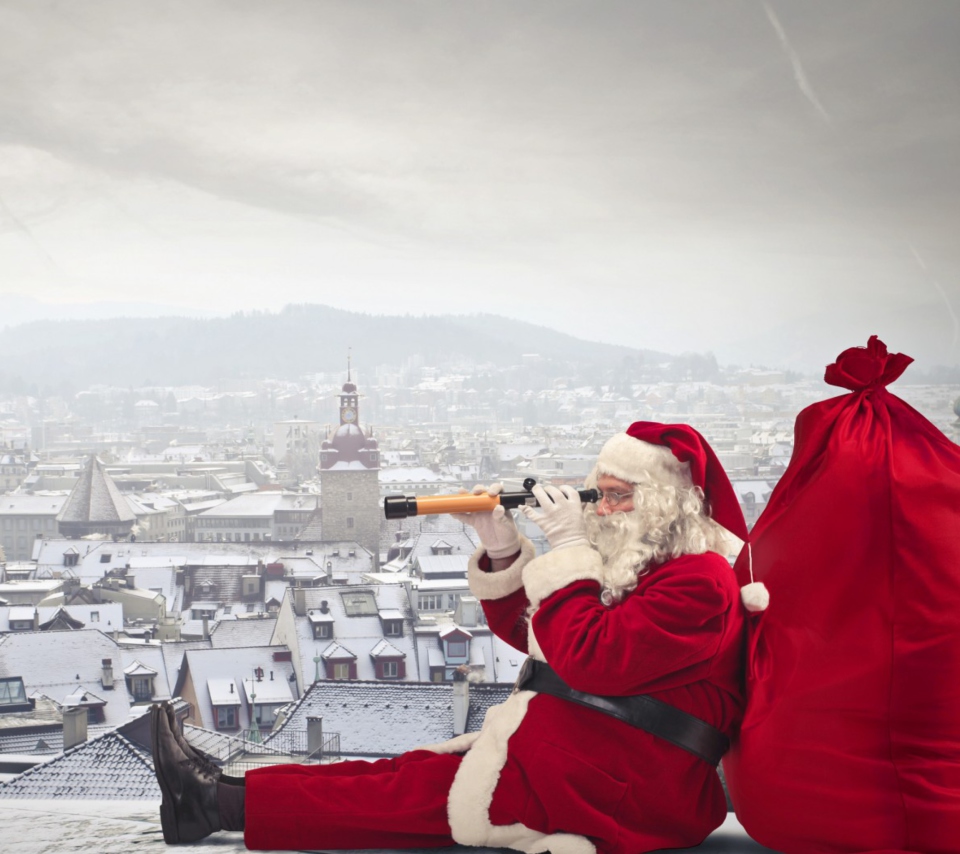 Das Santa Claus Is Coming To Town Wallpaper 960x854