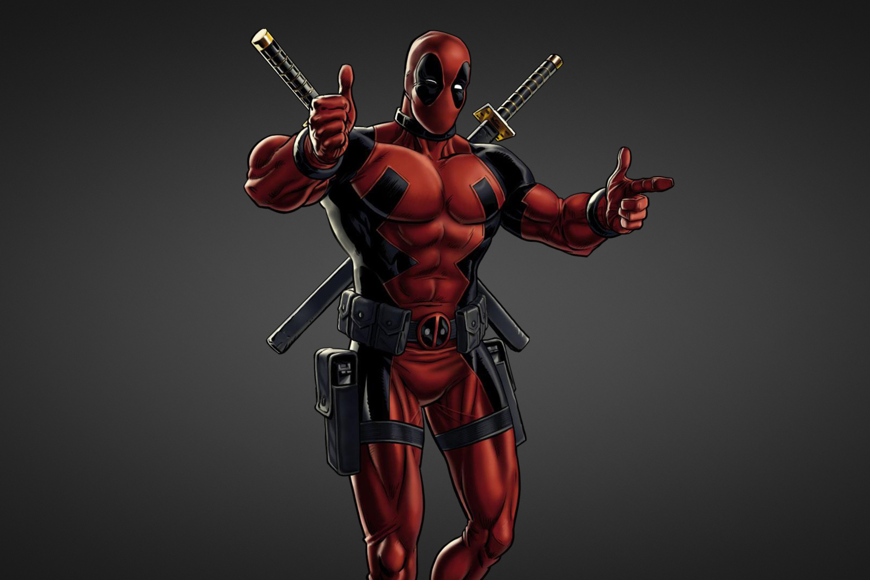 Обои Deadpool Marvel Comics Fan Art 2880x1920