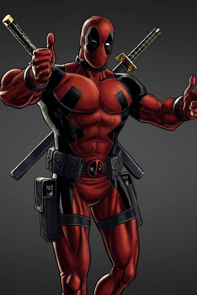 Обои Deadpool Marvel Comics Fan Art 640x960