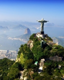 Das Christ Statue In Rio De Janeiro Wallpaper 128x160