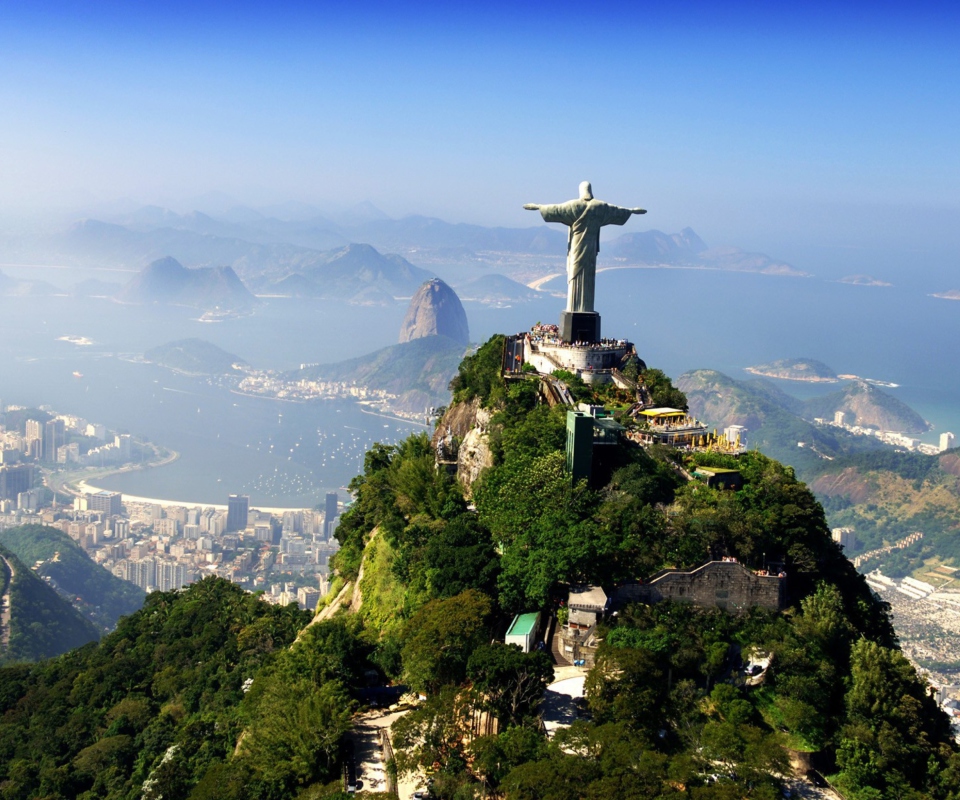 Das Christ Statue In Rio De Janeiro Wallpaper 960x800
