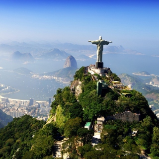 Christ Statue In Rio De Janeiro Background for iPad mini