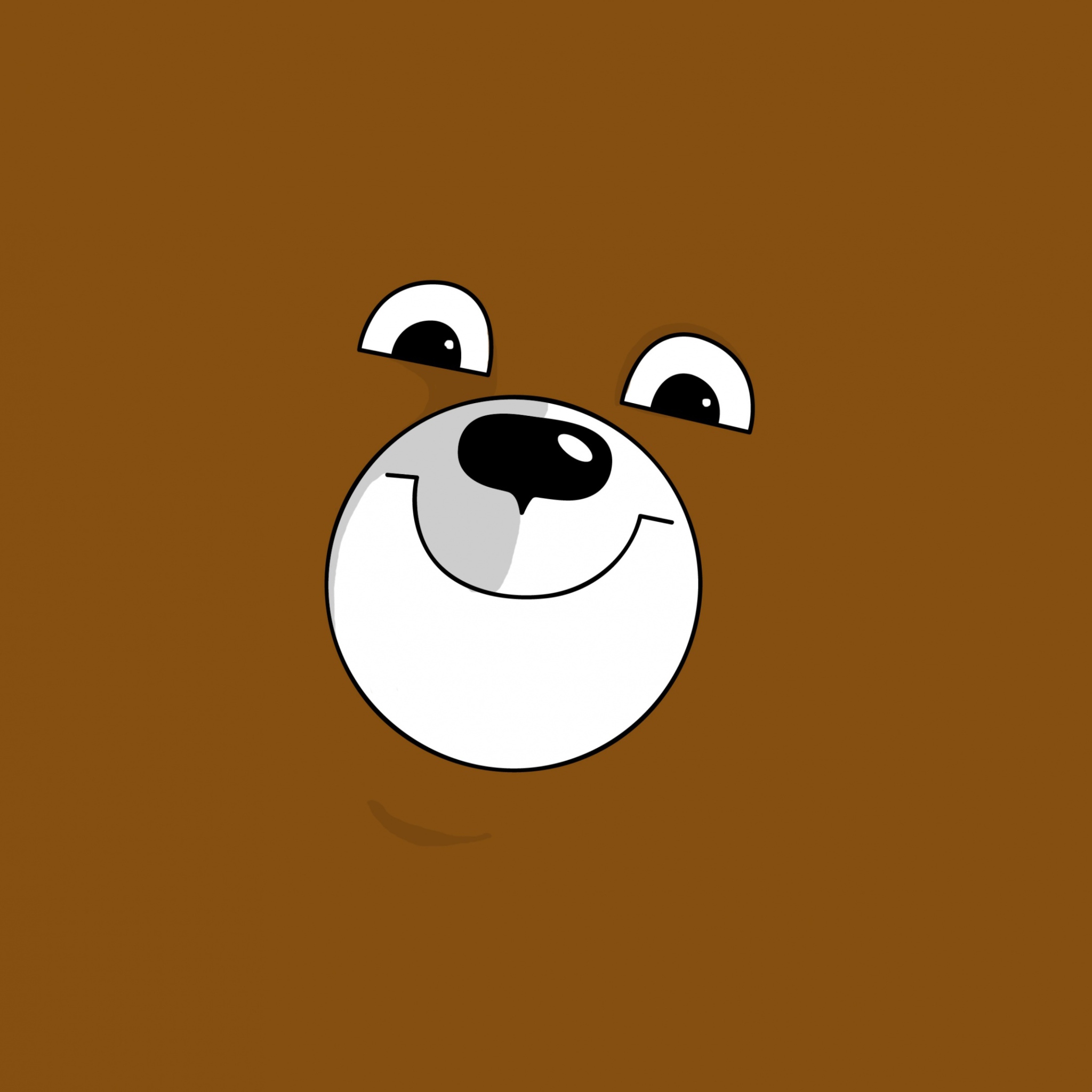 Screenshot №1 pro téma Smiling Bear Illustration 2048x2048