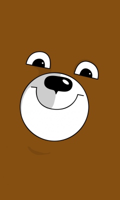 Fondo de pantalla Smiling Bear Illustration 240x400