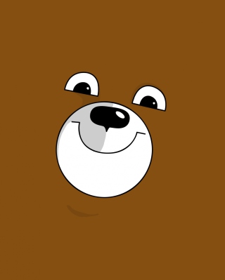 Kostenloses Smiling Bear Illustration Wallpaper für 640x960