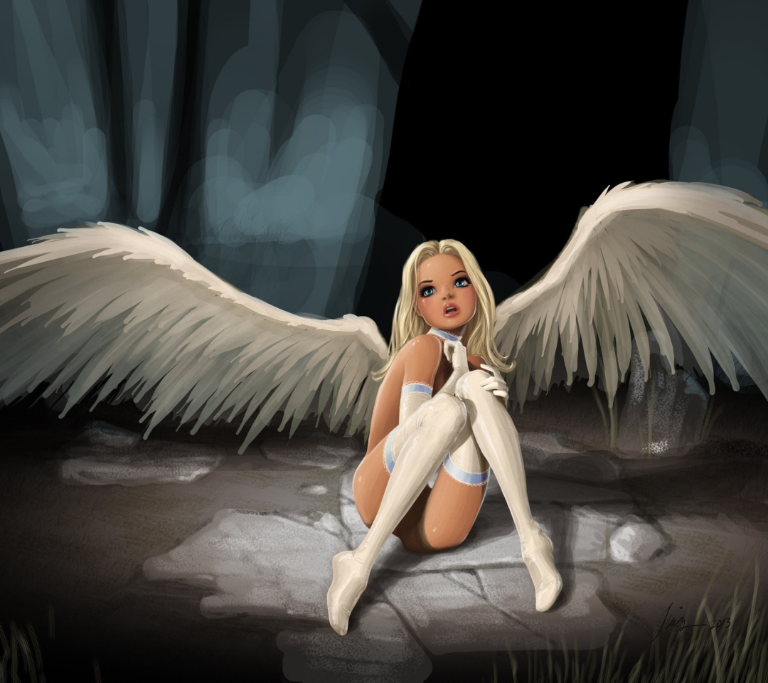 White Angel wallpaper 1080x960