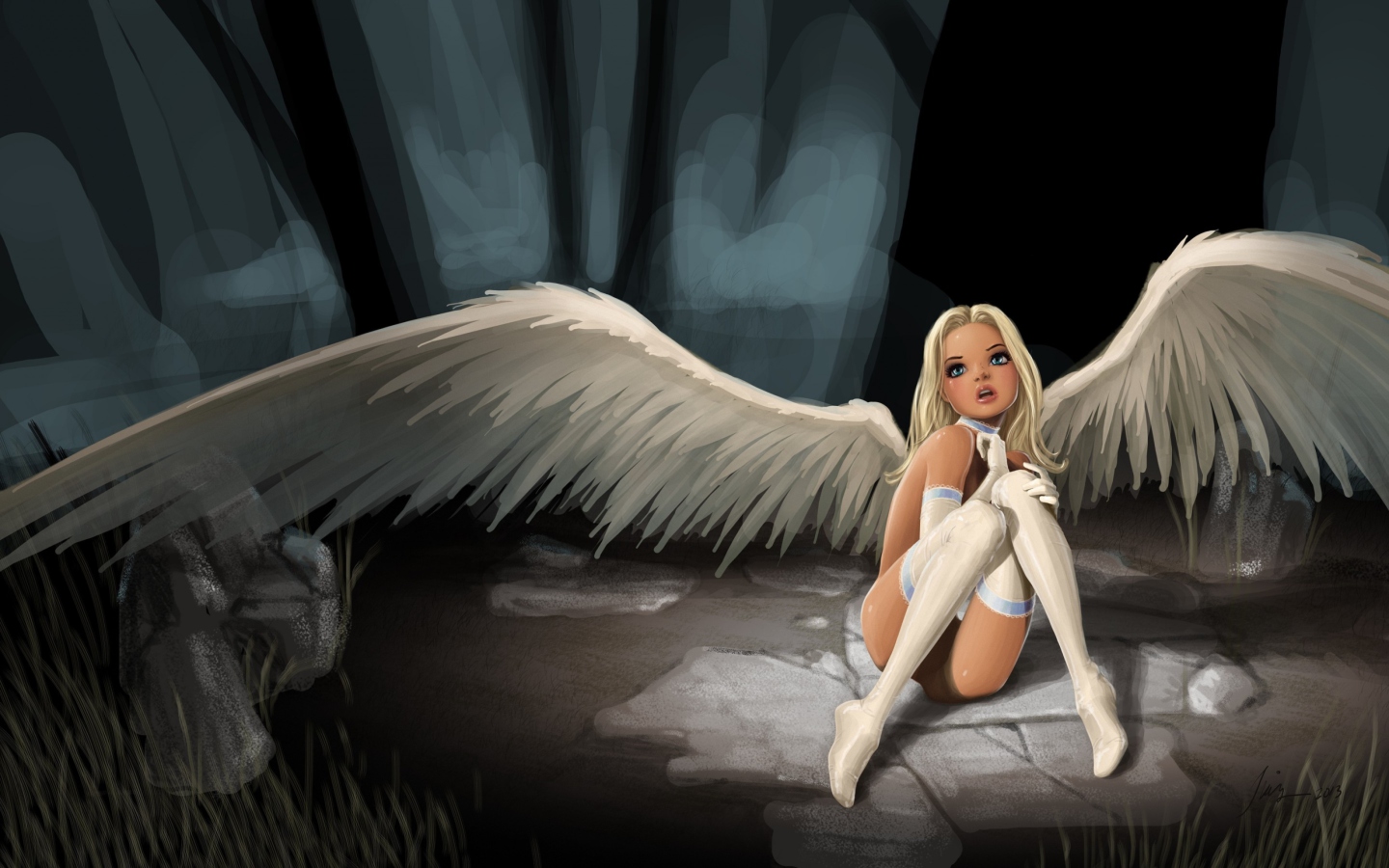 Screenshot №1 pro téma White Angel 1440x900