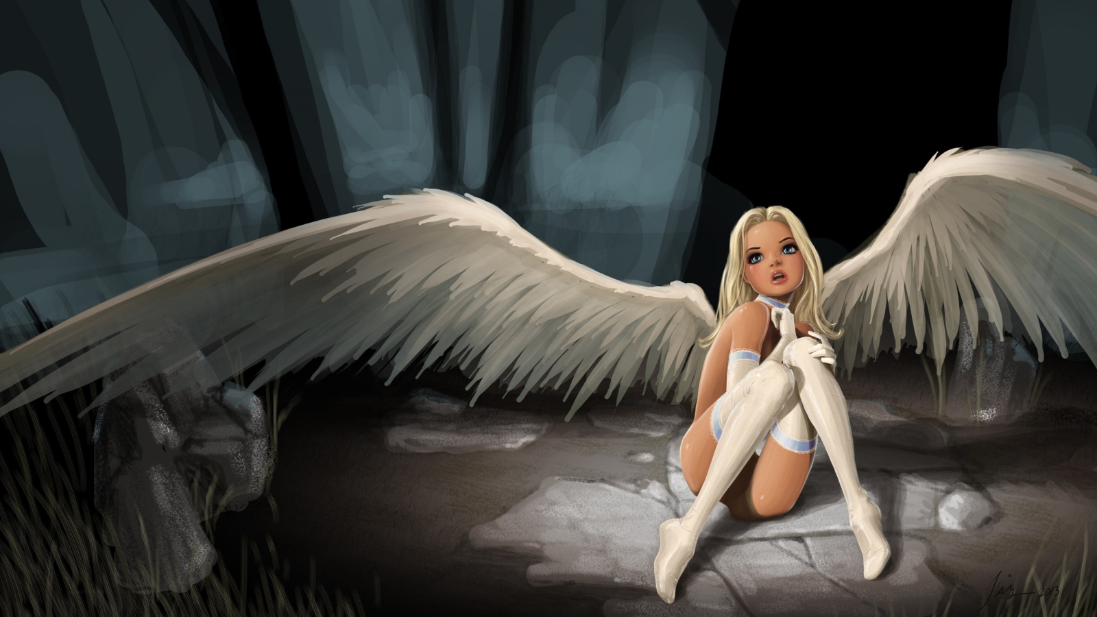 Screenshot №1 pro téma White Angel 1600x900