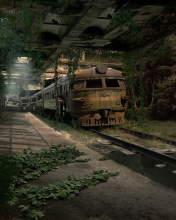 Abandoned Train wallpaper 176x220
