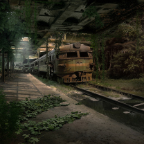 Das Abandoned Train Wallpaper 208x208