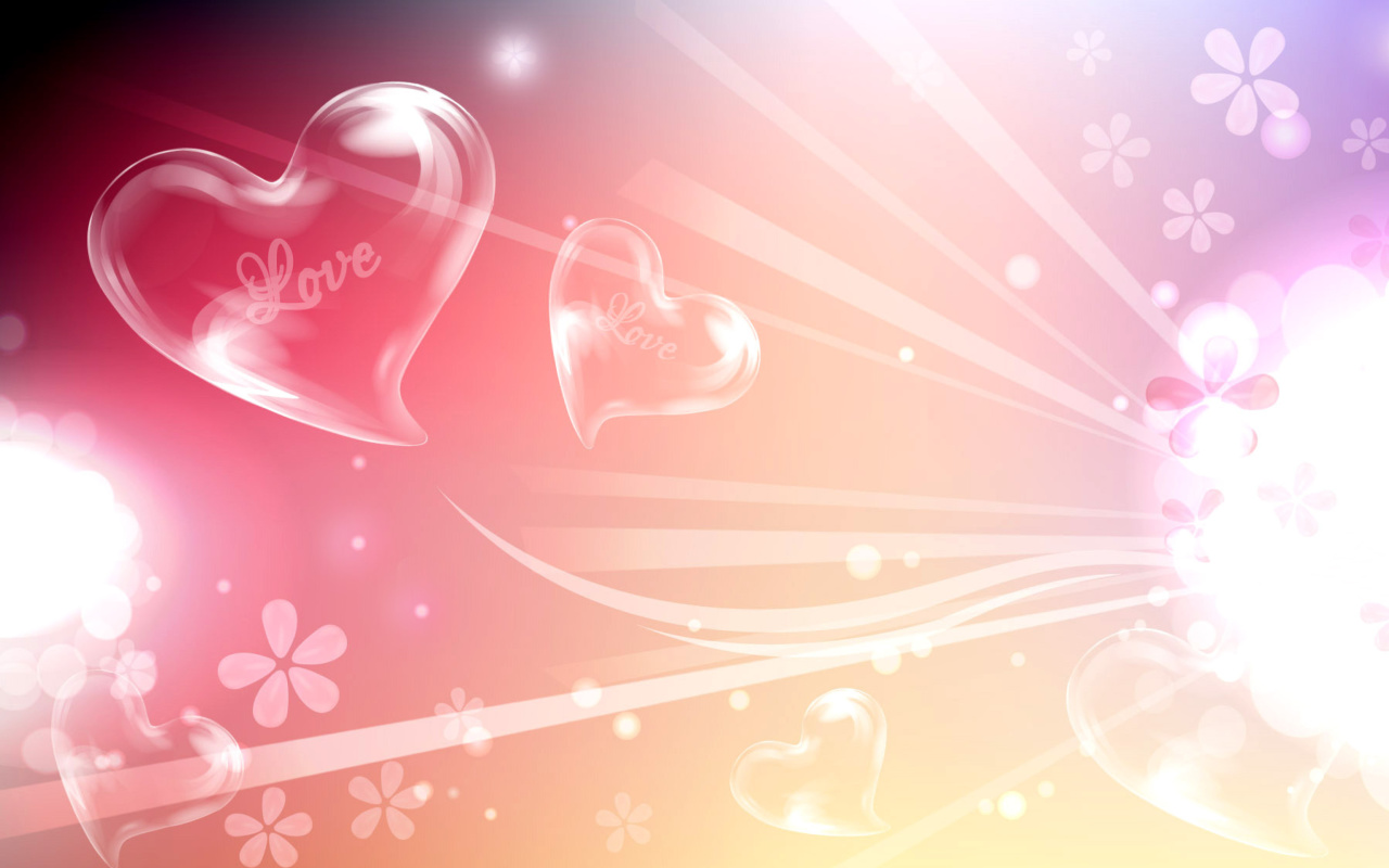 Flying Hearts wallpaper 1280x800