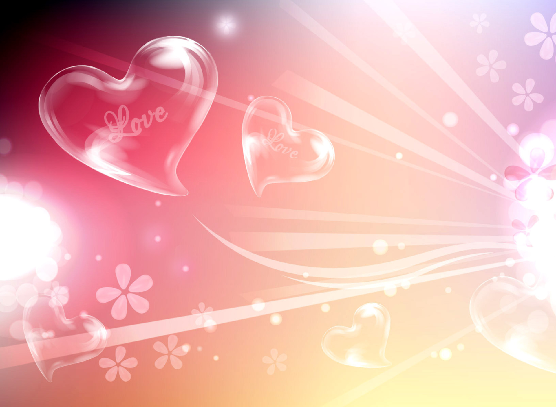 Flying Hearts wallpaper 1920x1408