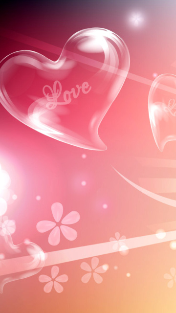 Flying Hearts wallpaper 360x640