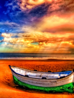 Seascape And Boat screenshot #1 240x320