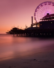 Das Santa Monica State Beach Wallpaper 176x220