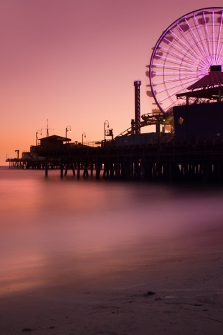 Fondo de pantalla Santa Monica State Beach 320x480