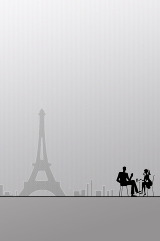 Fondo de pantalla Eiffel Tower Drawing 320x480