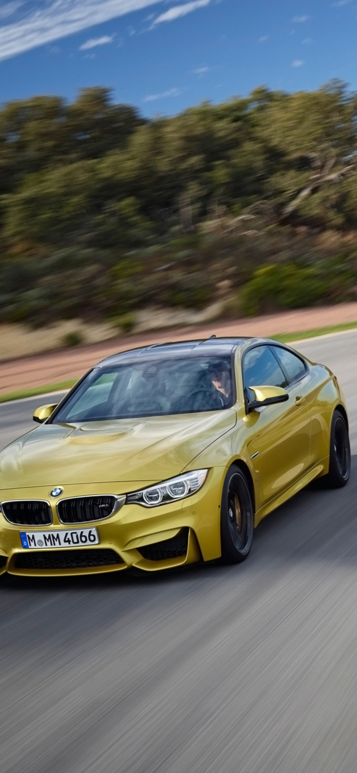 Обои 2014 BMW M4 Coupe In Motion 1170x2532