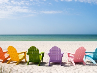 Обои Beach Chairs 320x240