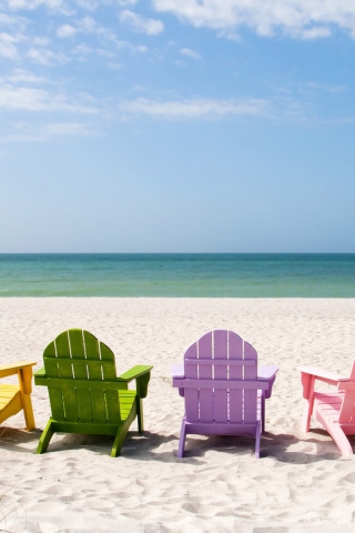 Обои Beach Chairs 320x480