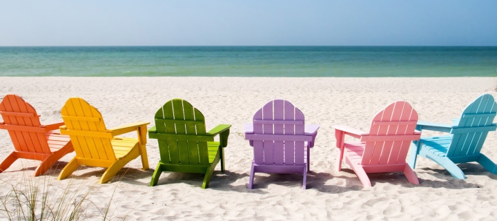 Обои Beach Chairs 720x320