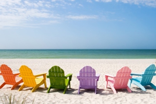 Beach Chairs Wallpaper for Android, iPhone and iPad
