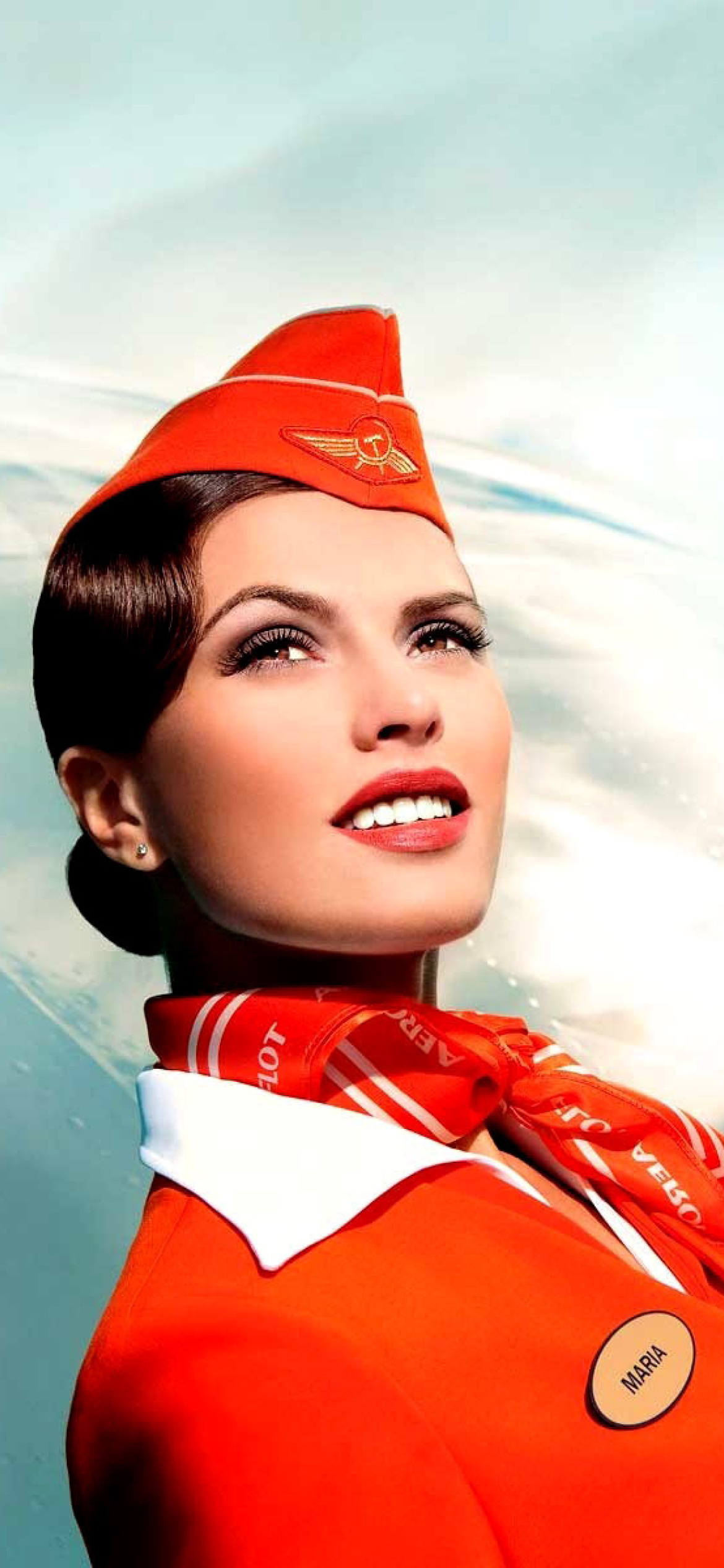 Aeroflot Russian Girl wallpaper 1170x2532
