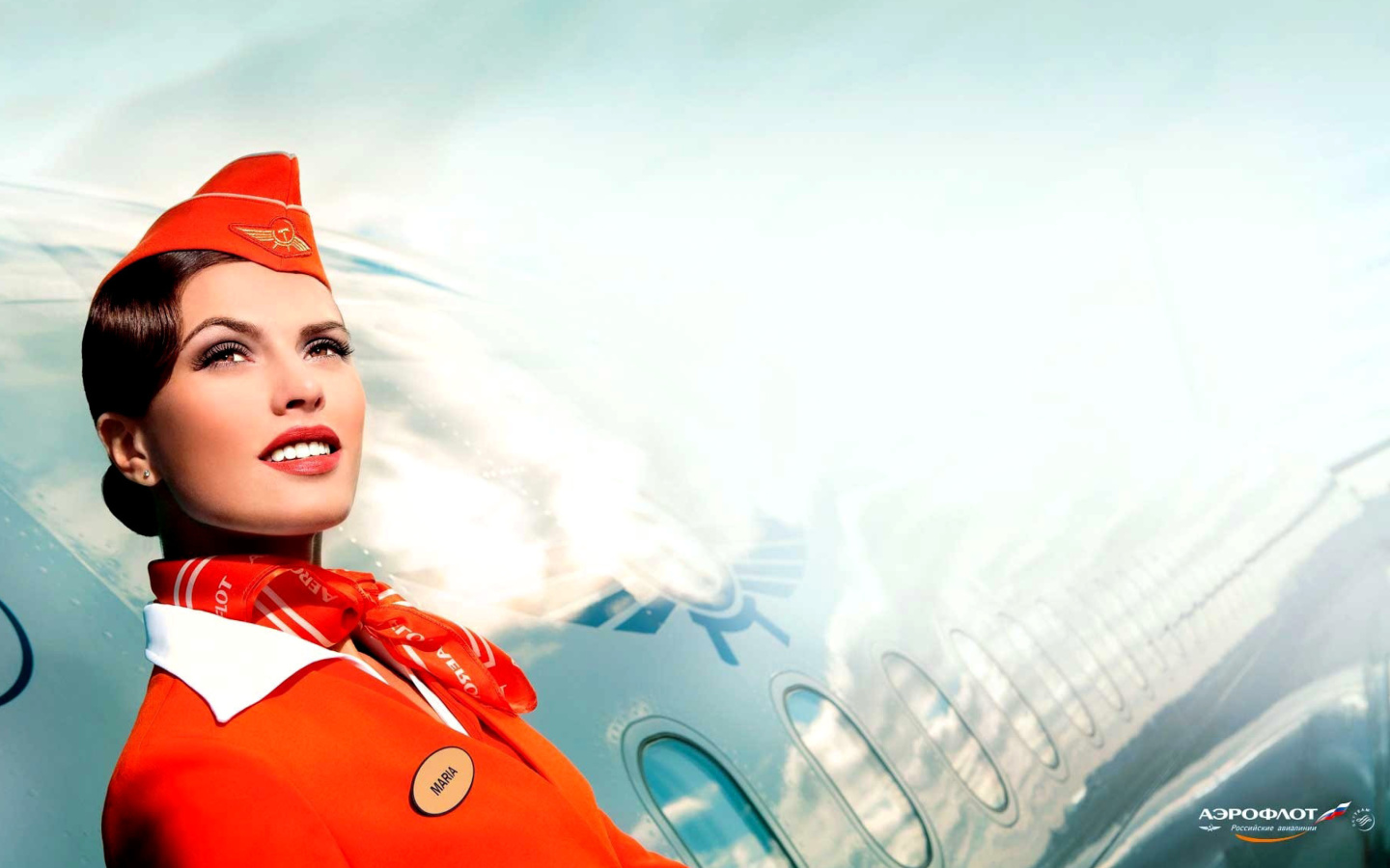 Screenshot №1 pro téma Aeroflot Russian Girl 1440x900