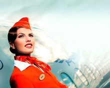Das Aeroflot Russian Girl Wallpaper 220x176