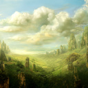 Fantasy Landscape wallpaper 128x128