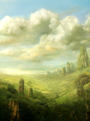 Screenshot №1 pro téma Fantasy Landscape 132x176