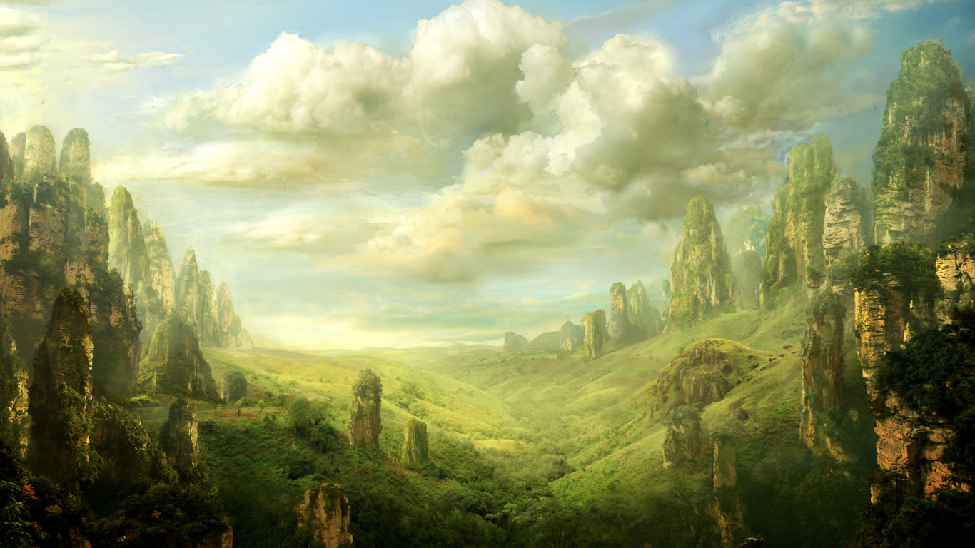 Fondo de pantalla Fantasy Landscape 1366x768