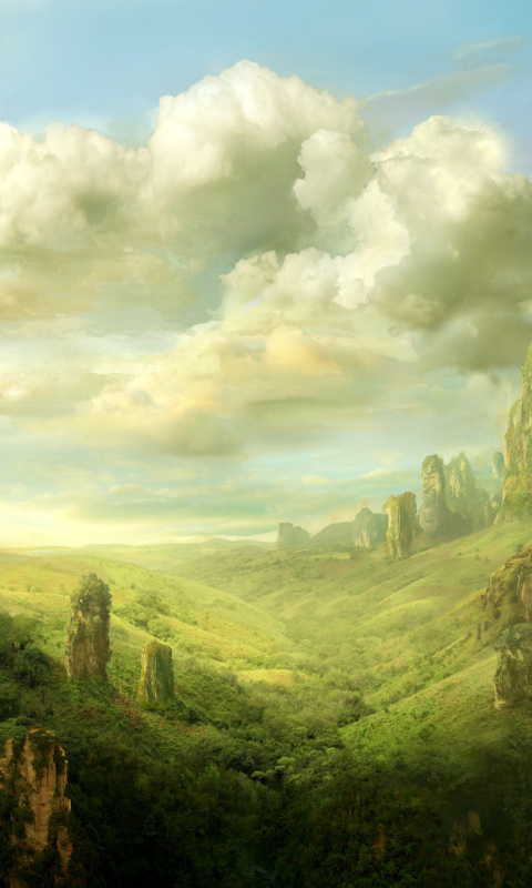 Das Fantasy Landscape Wallpaper 480x800