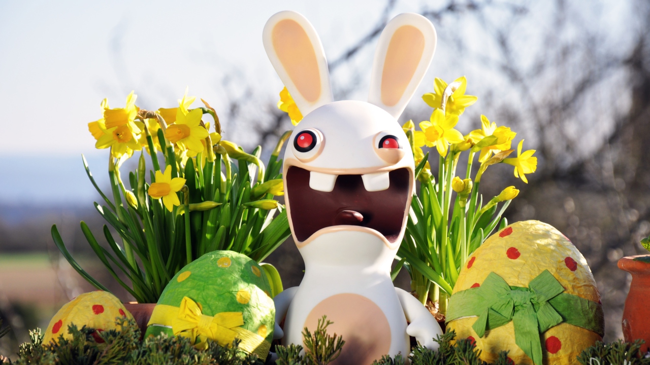 Funny Ugly Easter Bunny wallpaper 1280x720