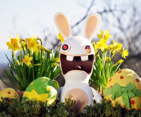 Funny Ugly Easter Bunny wallpaper 480x400
