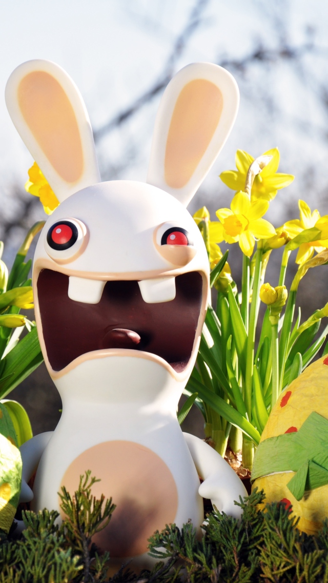 Fondo de pantalla Funny Ugly Easter Bunny 640x1136