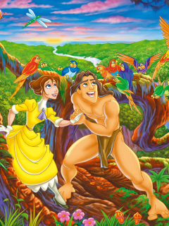 Das Tarzan, Lord of the Jungle Wallpaper 240x320