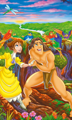 Das Tarzan, Lord of the Jungle Wallpaper 240x400