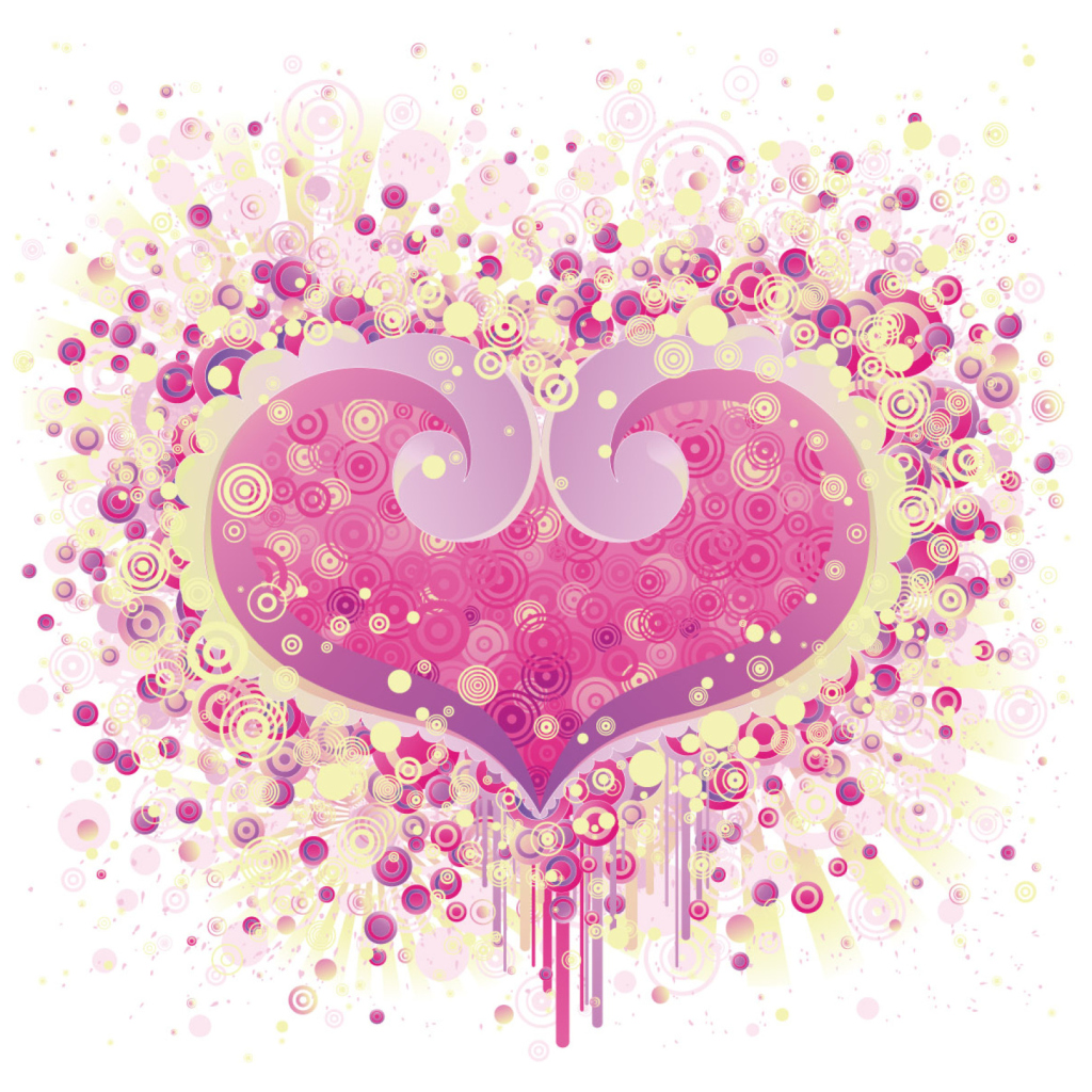 Das Valentine's Day Heart Wallpaper 1024x1024