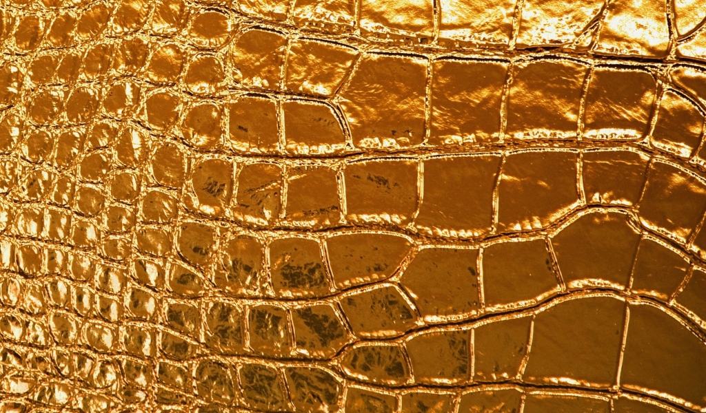 Golden Crocodile Leather wallpaper 1024x600