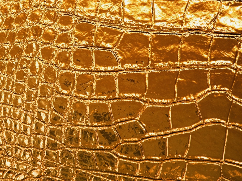 Fondo de pantalla Golden Crocodile Leather 1024x768