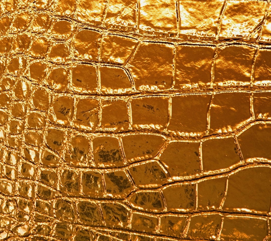 Golden Crocodile Leather wallpaper 1080x960