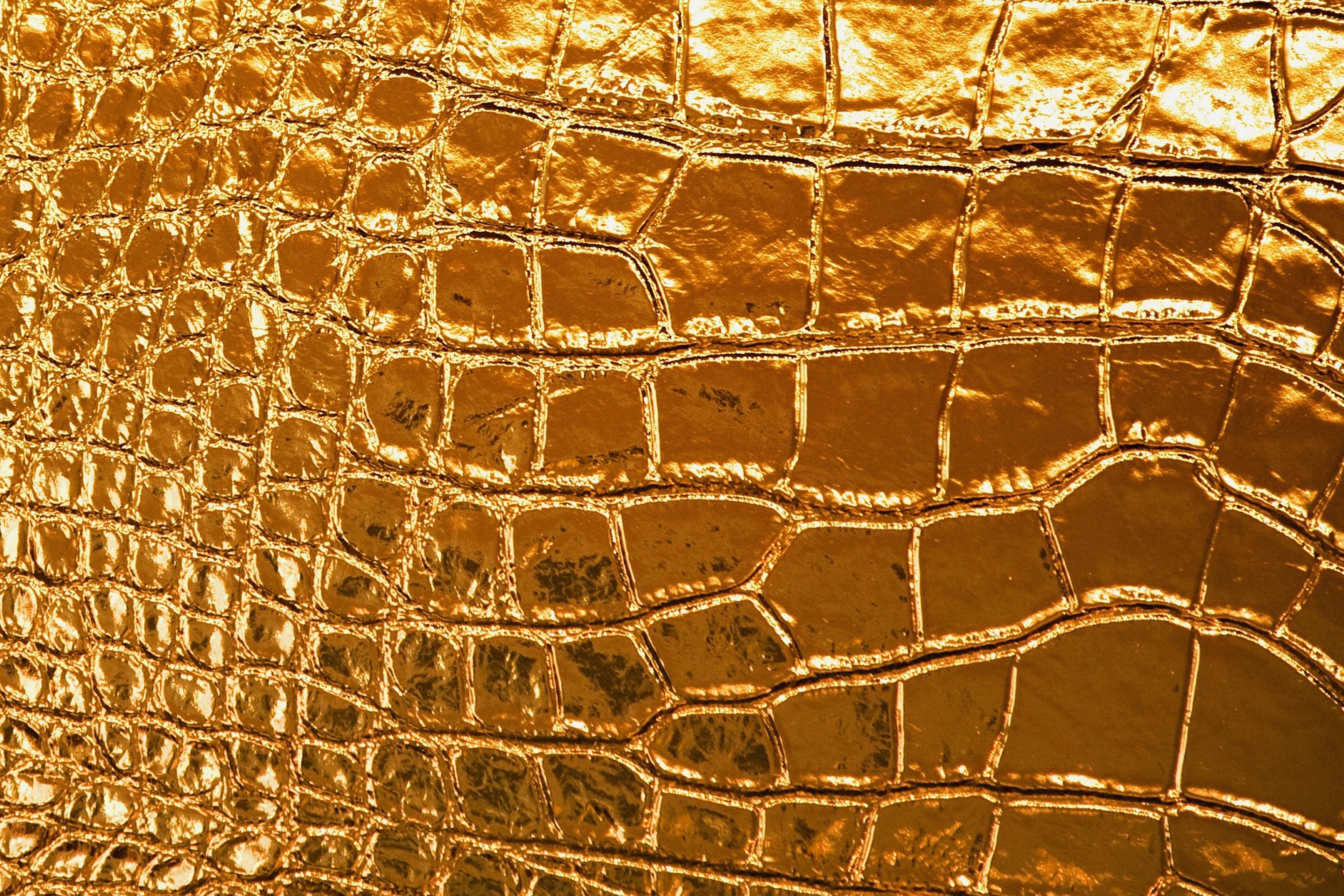 Golden Crocodile Leather wallpaper 2880x1920