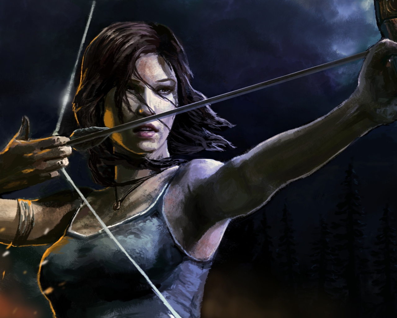 Screenshot №1 pro téma Lara Croft With Arrow 1280x1024