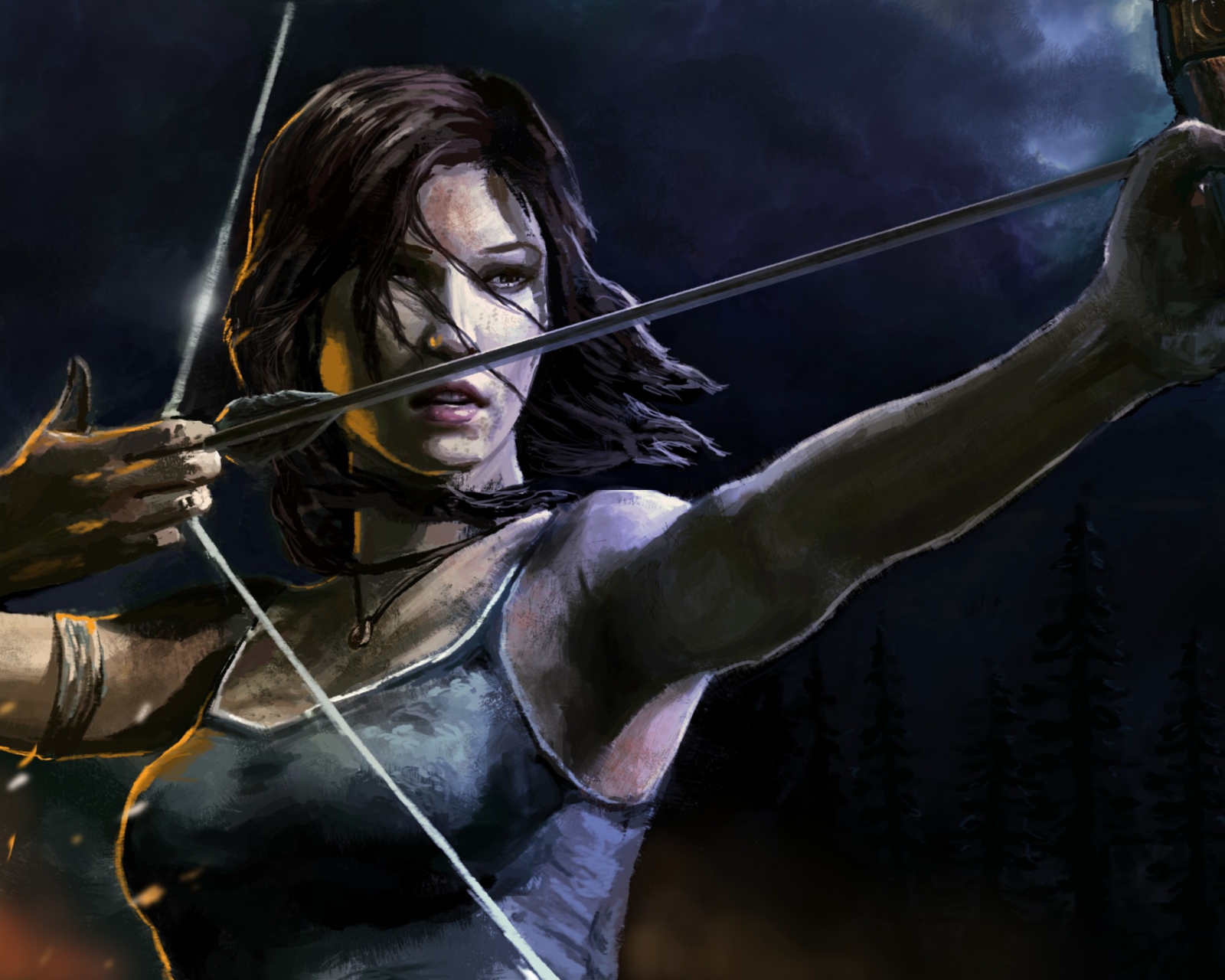 Lara Croft With Arrow wallpaper 1600x1280
