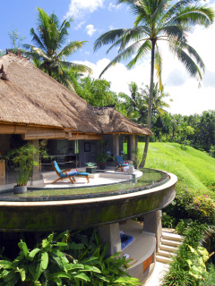Обои Resort Ubud Tropical Garden 240x320