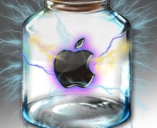 Das Apple In Bottle Wallpaper 176x144