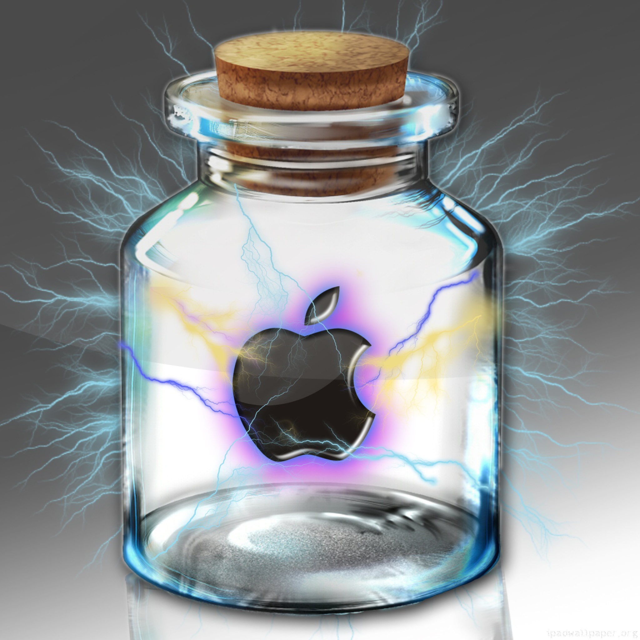 Обои Apple In Bottle 2048x2048