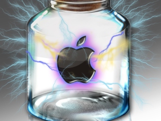 Das Apple In Bottle Wallpaper 320x240